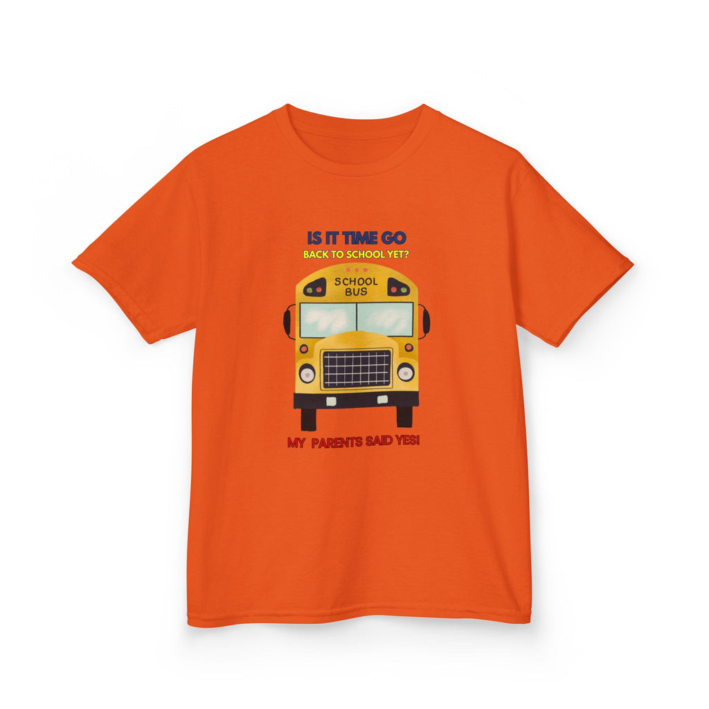 Kids Back to School Bus T-Shirt — MY Parents said yes | Funny First Day of School Tee