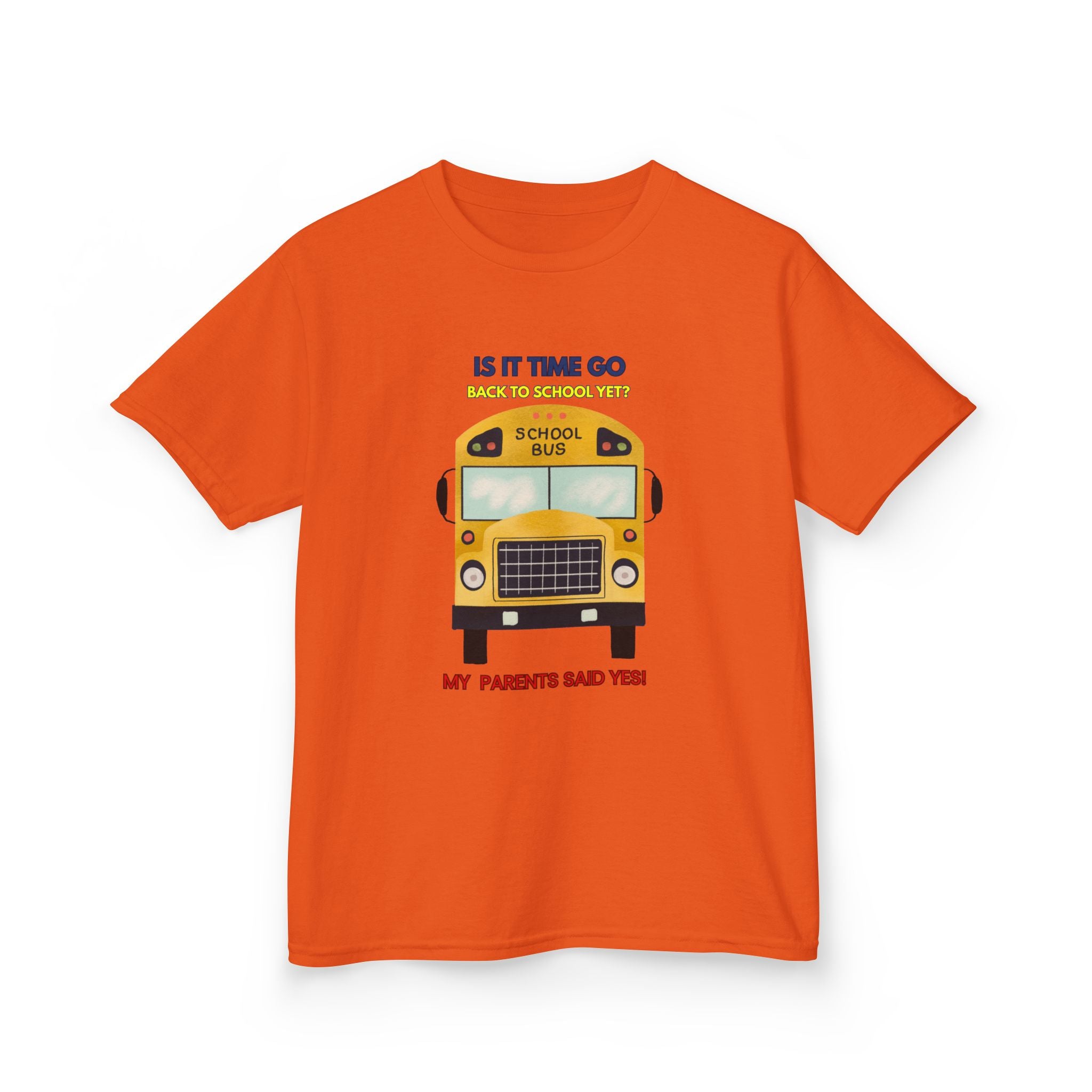 Kids Back to School Bus T-Shirt — MY Parents said yes | Funny First Day of School Tee