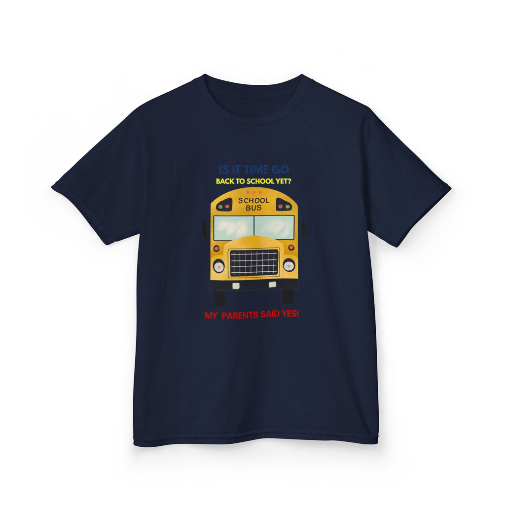 Kids Back to School Bus T-Shirt — MY Parents said yes | Funny First Day of School Tee