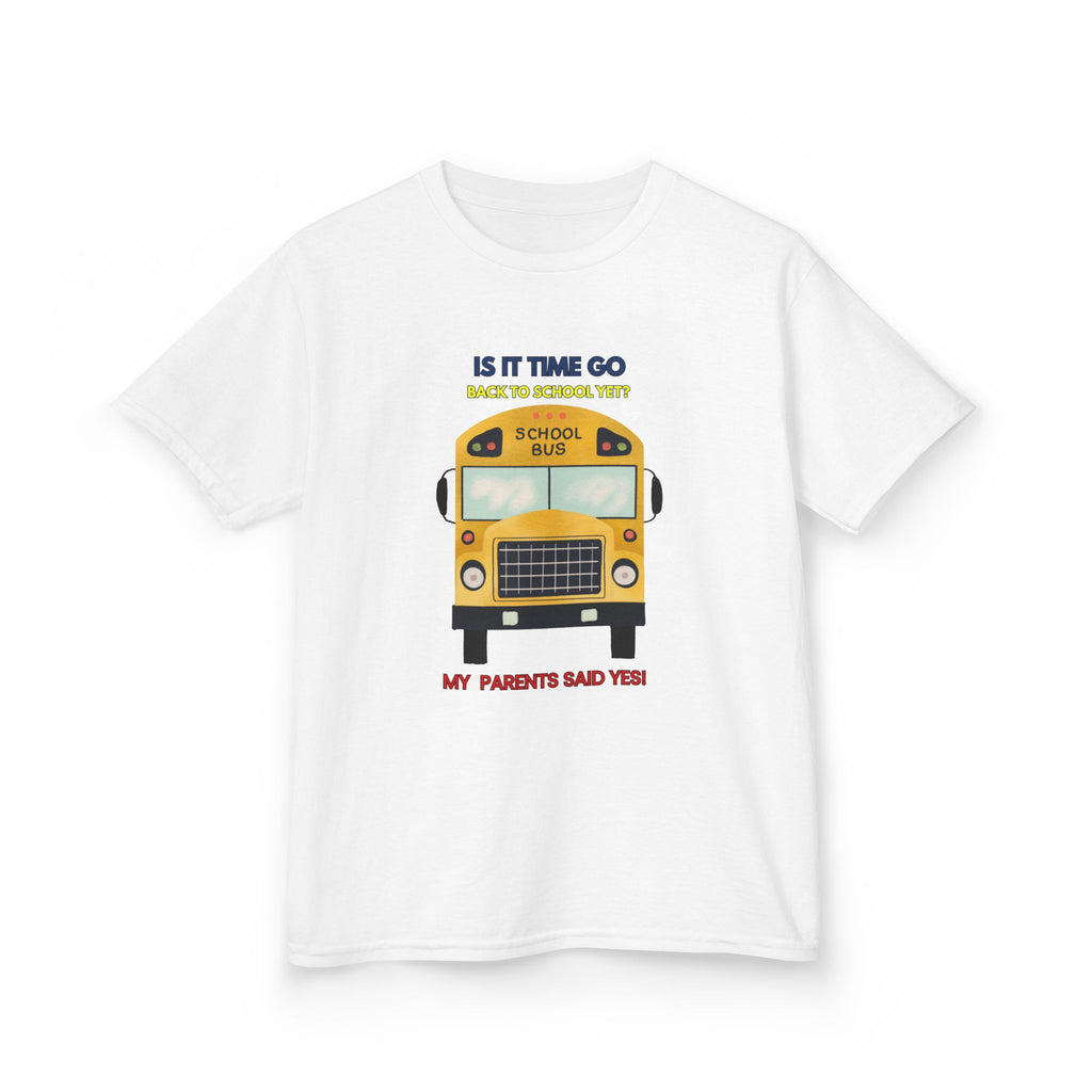 Kids Back to School Bus T-Shirt — MY Parents said yes | Funny First Day of School Tee