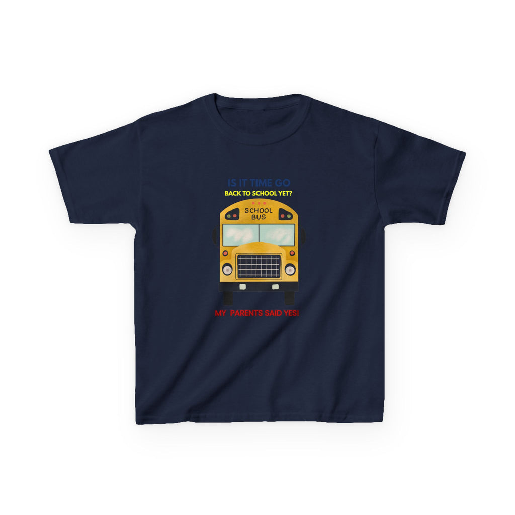Kids Back to School Bus T-Shirt — MY Parents said yes | Funny First Day of School Tee