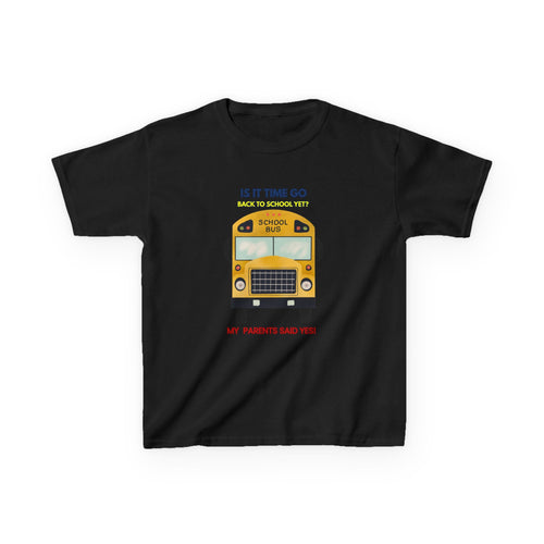 Kids Back to School Bus T-Shirt — MY Parents said yes | Funny First Day of School Tee