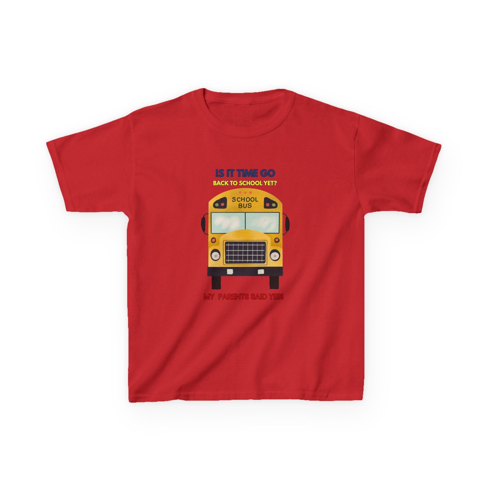 Kids Back to School Bus T-Shirt — MY Parents said yes | Funny First Day of School Tee