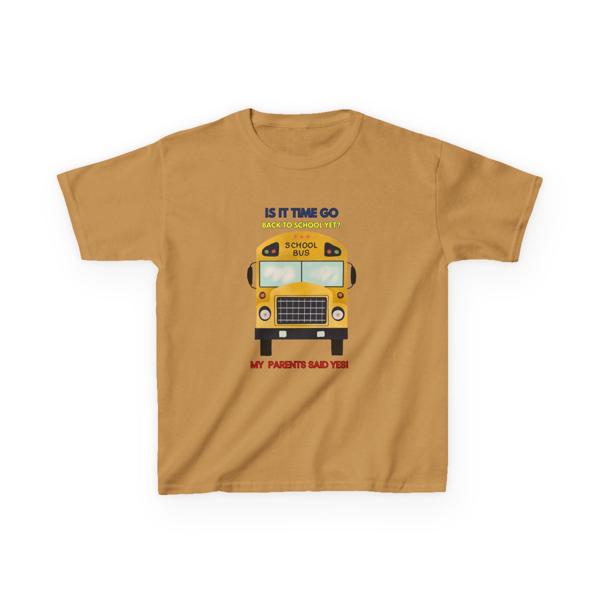 Kids Back to School Bus T-Shirt — MY Parents said yes | Funny First Day of School Tee