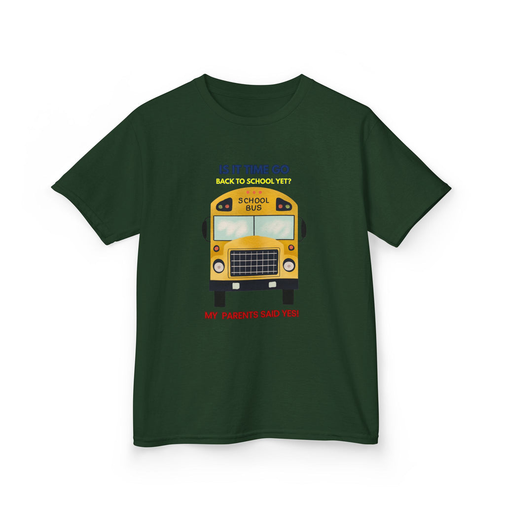 Kids Back to School Bus T-Shirt — MY Parents said yes | Funny First Day of School Tee