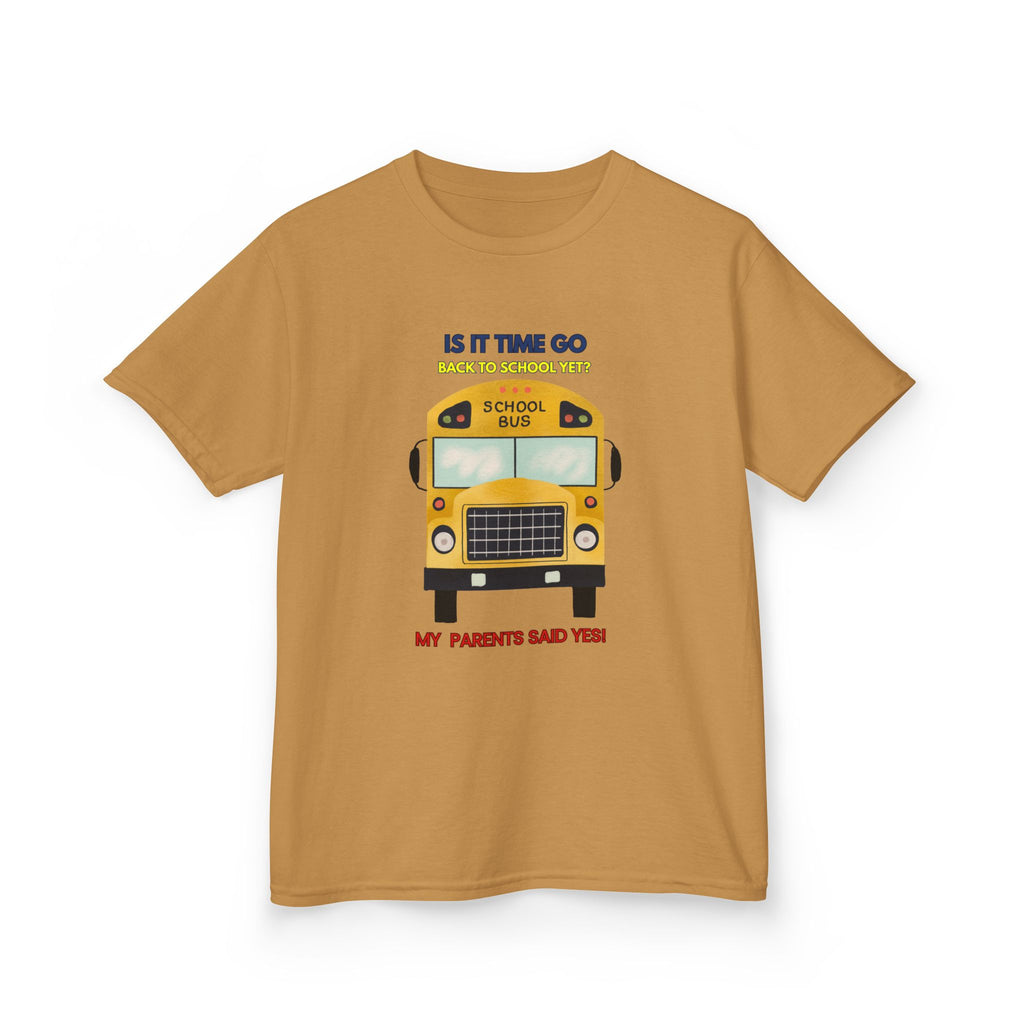 Kids Back to School Bus T-Shirt — MY Parents said yes | Funny First Day of School Tee