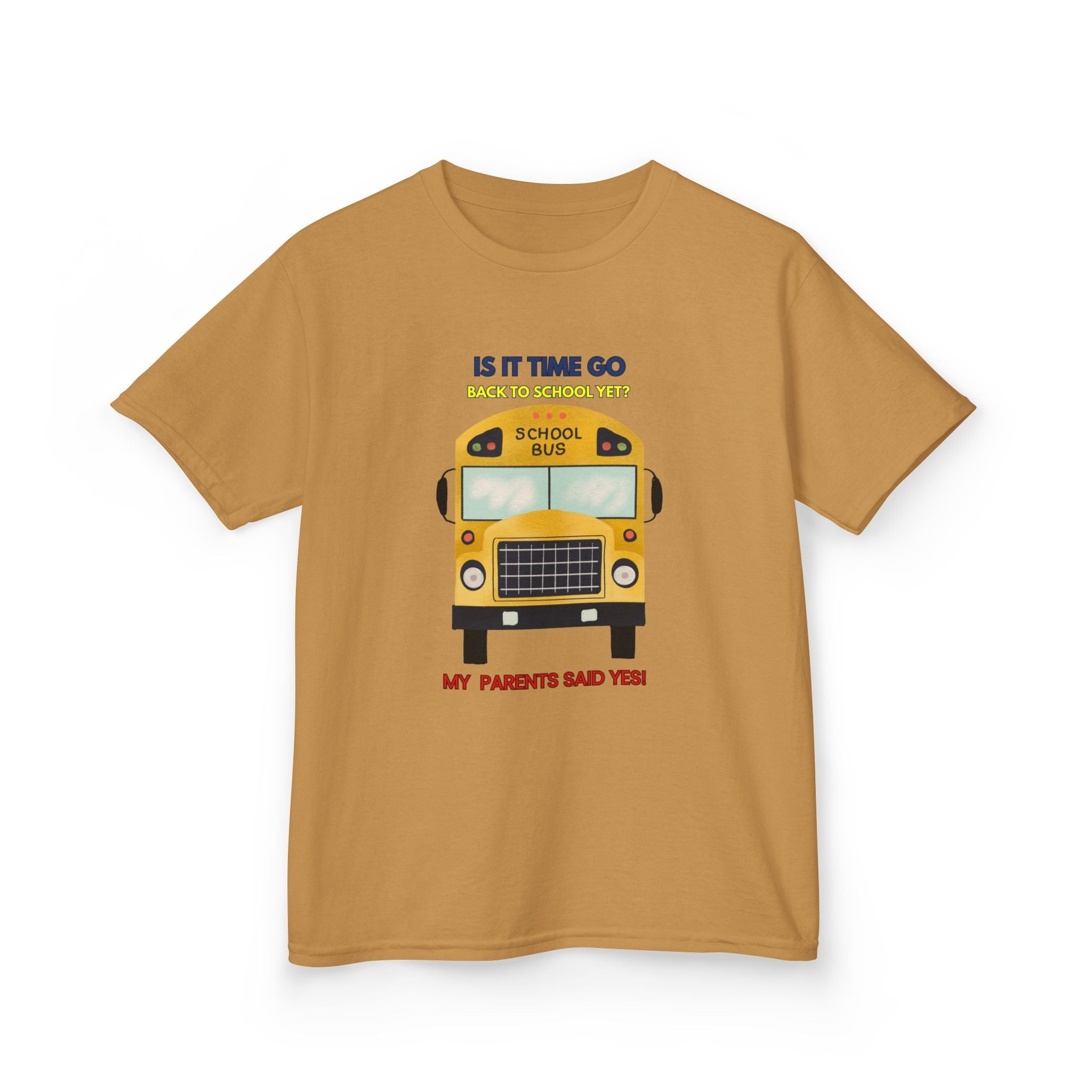 Kids Back to School Bus T-Shirt — MY Parents said yes | Funny First Day of School Tee