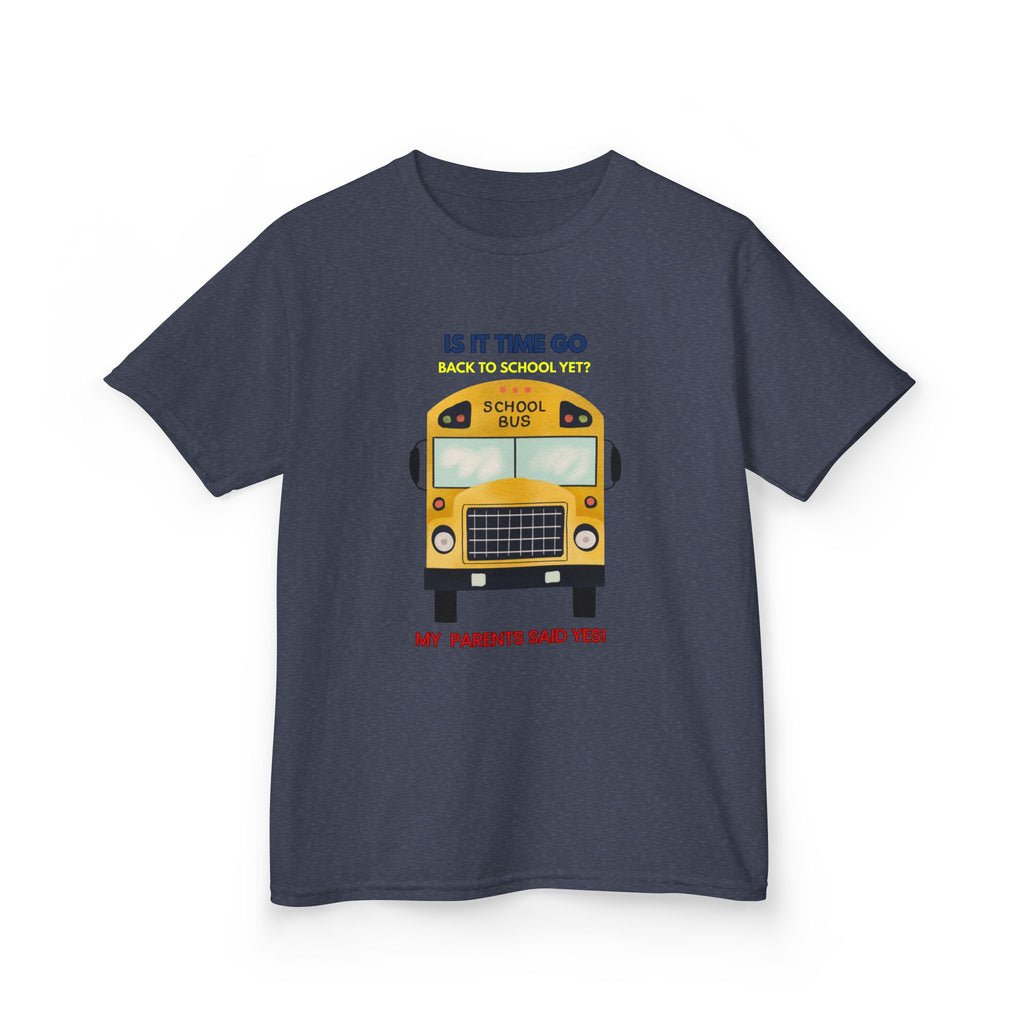 Kids Back to School Bus T-Shirt — MY Parents said yes | Funny First Day of School Tee