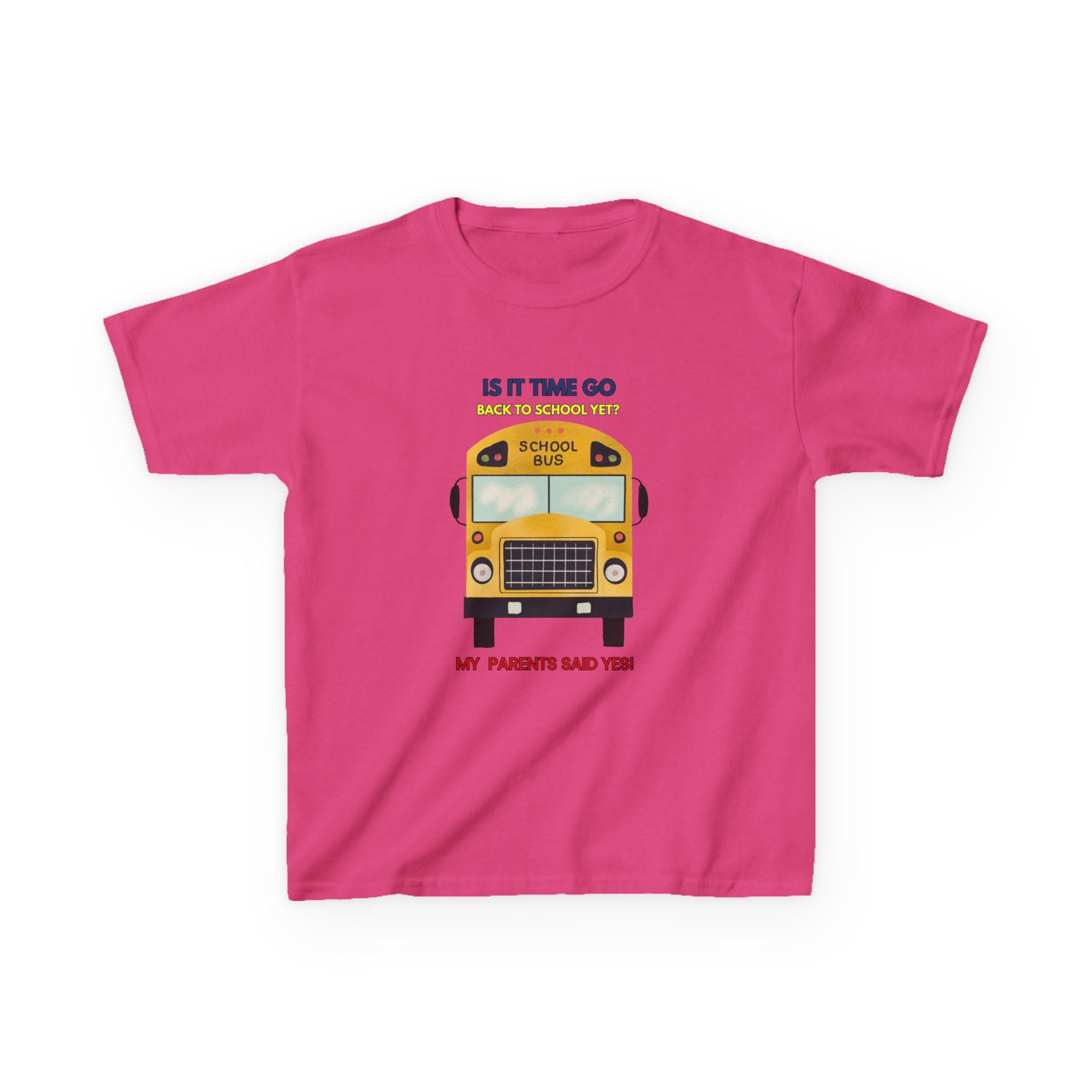 Kids Back to School Bus T-Shirt — MY Parents said yes | Funny First Day of School Tee