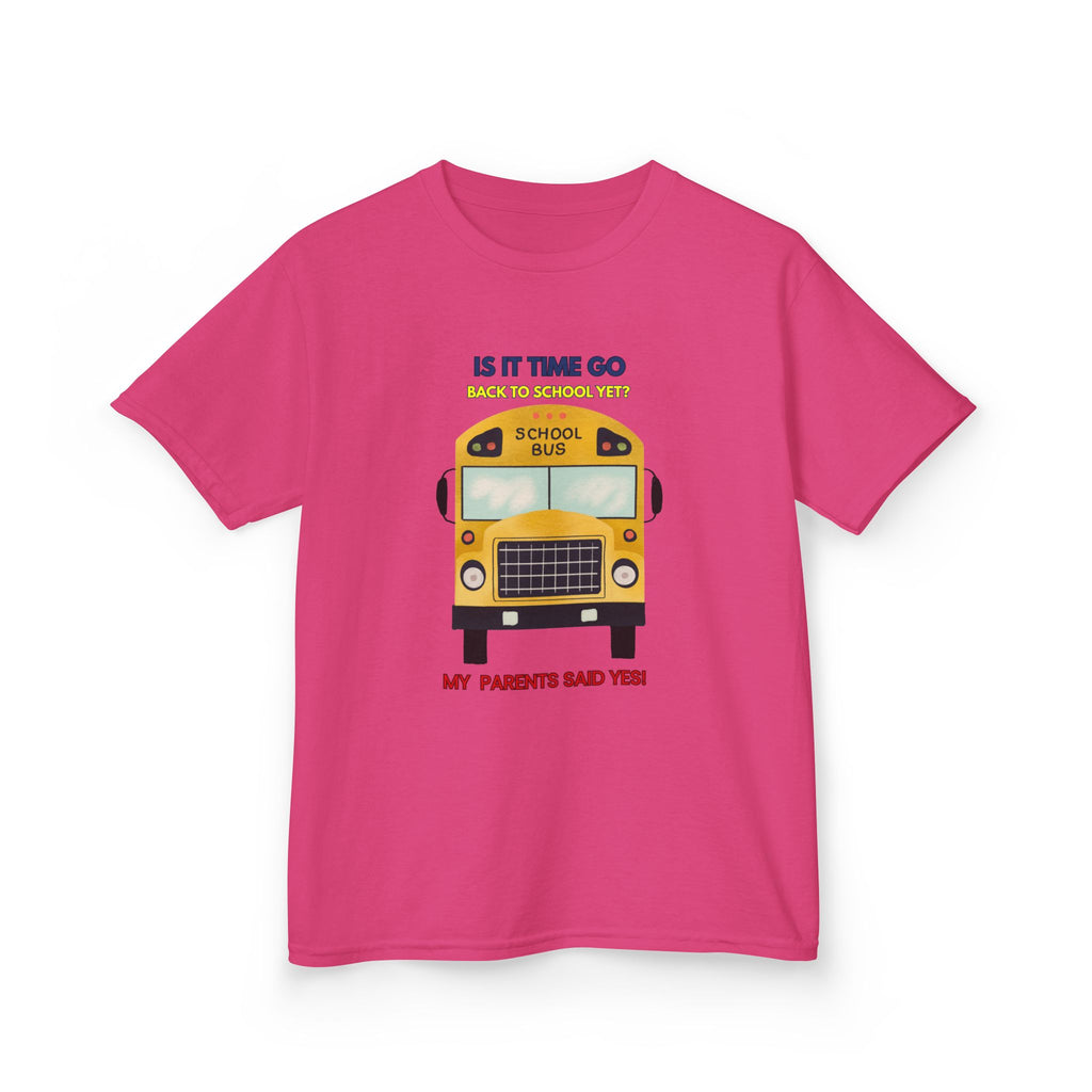 Kids Back to School Bus T-Shirt — MY Parents said yes | Funny First Day of School Tee