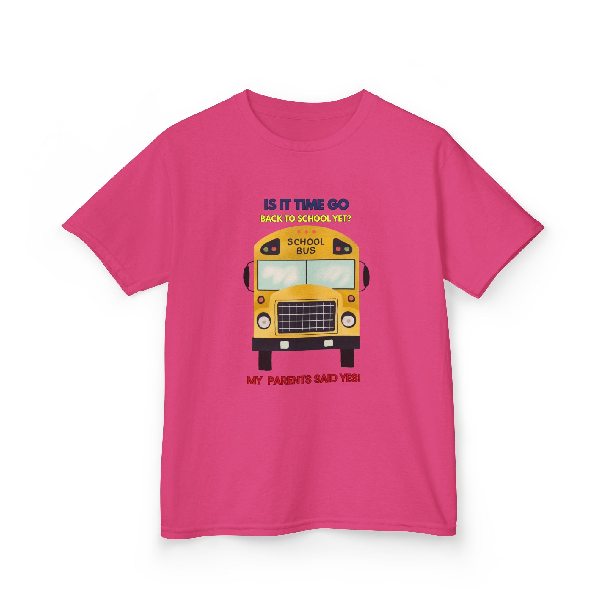 Kids Back to School Bus T-Shirt — MY Parents said yes | Funny First Day of School Tee