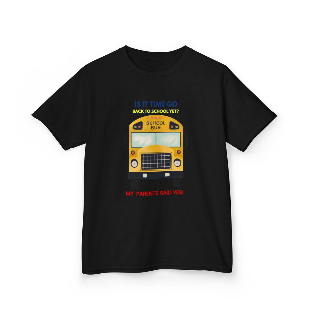 Kids Back to School Bus T-Shirt — MY Parents said yes | Funny First Day of School Tee
