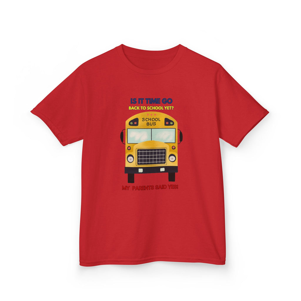 Kids Back to School Bus T-Shirt — MY Parents said yes | Funny First Day of School Tee