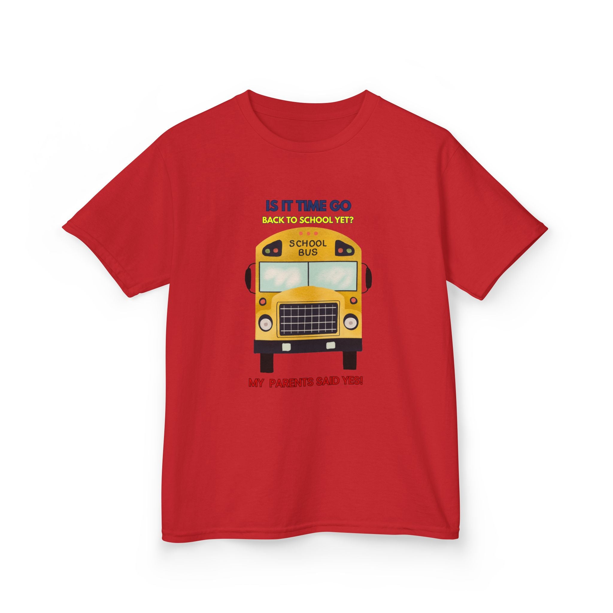 Kids Back to School Bus T-Shirt — MY Parents said yes | Funny First Day of School Tee