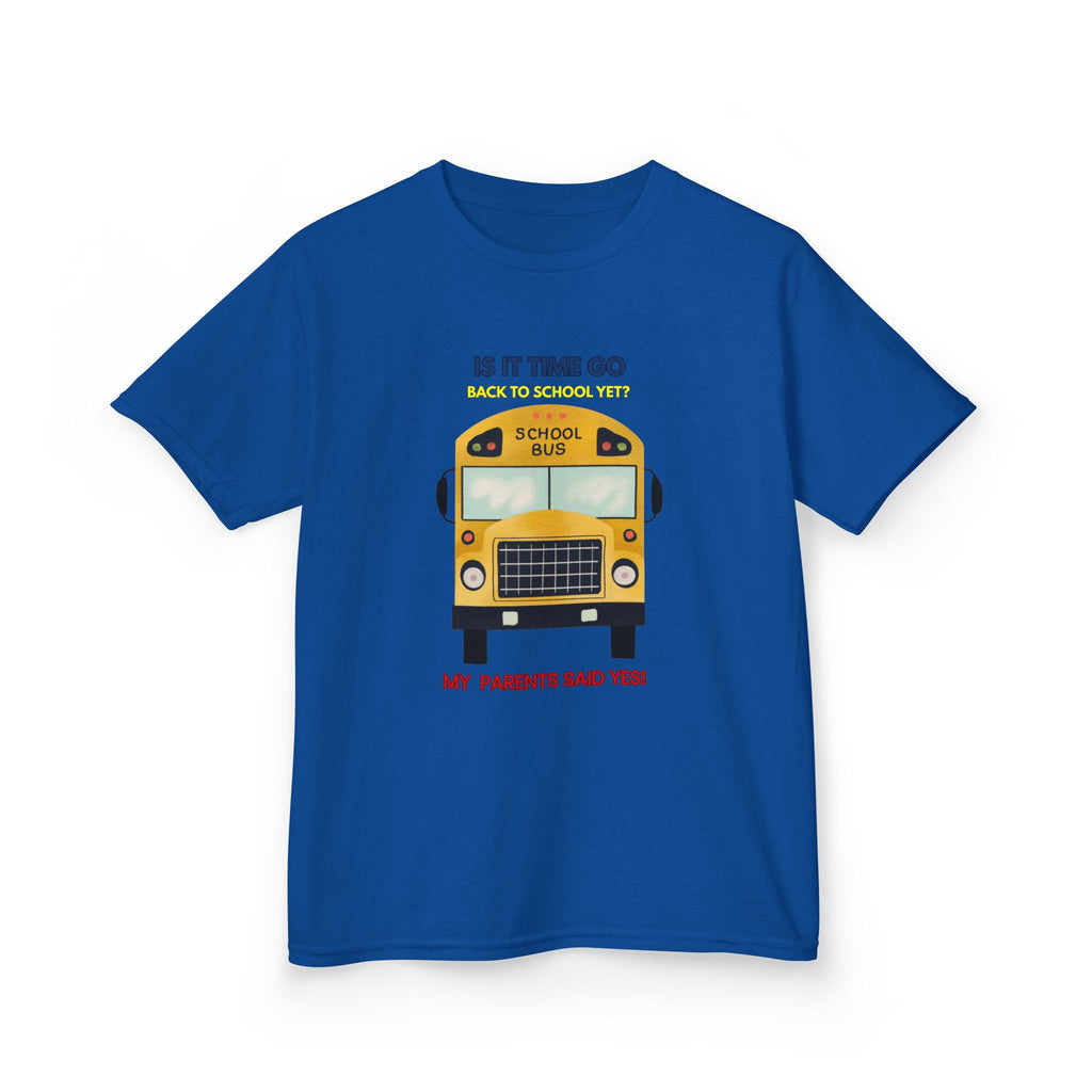 Kids Back to School Bus T-Shirt — MY Parents said yes | Funny First Day of School Tee